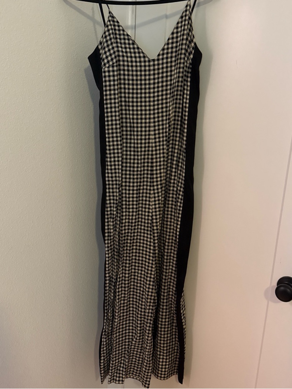 Black & White Gingham Romper